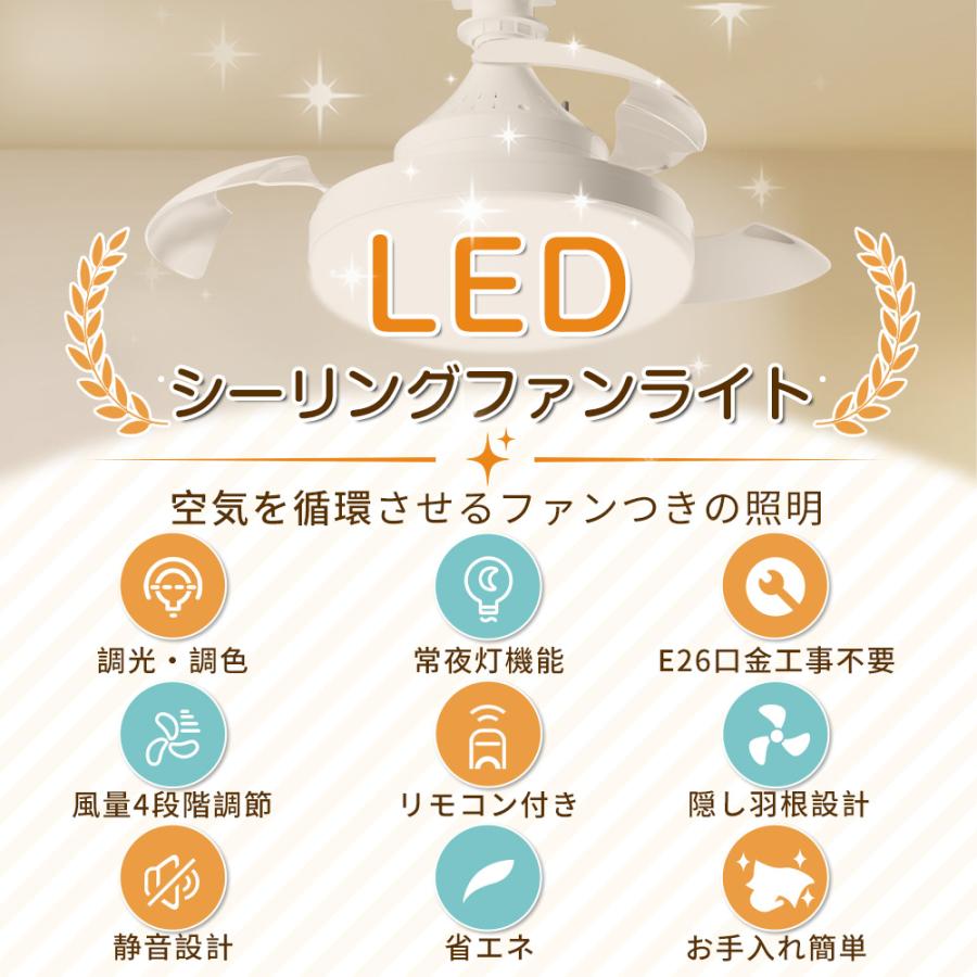 Hokonui 【限定クーポン3980】シーリングファンライト LEDシーリング 