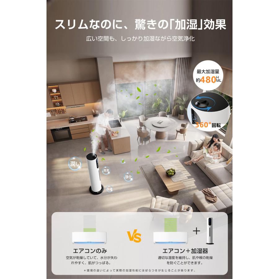 Hokonui 【限定クーポン7980円】加湿器 大容量10L 超音波加湿器 吹出口