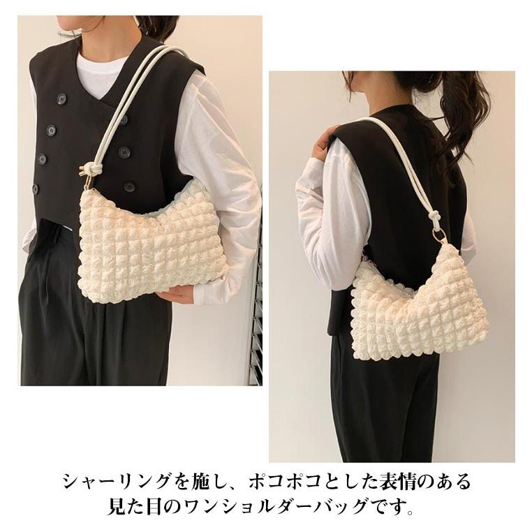 サブバッグ ぽこぽこ ショルダーバッグ 小さめ お出かけ ファスナー