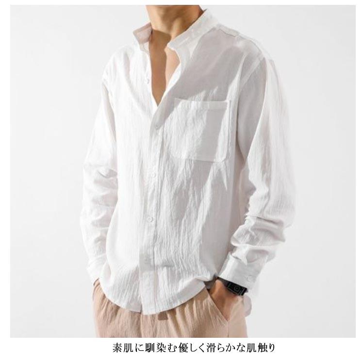リネン シャツ メンズ カプリシャツ 麻 麻シャツ リネンシャツ カジュアルシャツ 綿麻シャツ 長袖シャツ ワイシャツ ビジネス ブラウス y ...