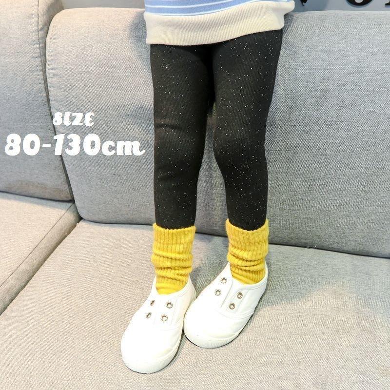 レギンス スパッツ キッズ ベビー 子供 ラメ キラキラ かわいい おしゃれ お出かけ カジュアル ウエストゴム レッグウェア レギパン ブラック Doranika979 Ec Shop Ron 通販 Yahoo ショッピング