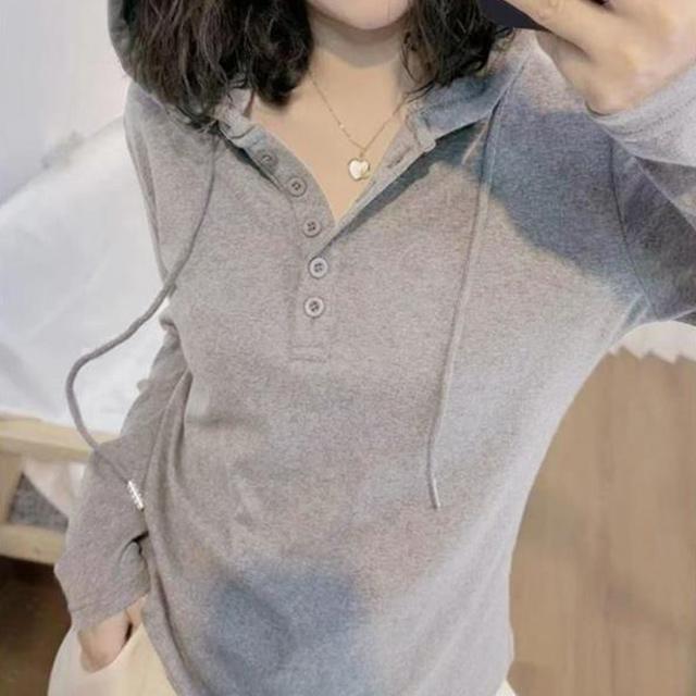 フード付き Tシャツ パーカー レディース ロンT 長袖 トップス 