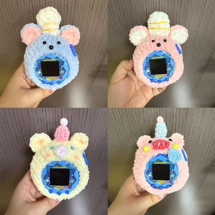 用 たまごっち カバー Tamagotchi ケース Paradise もこもこ パープル