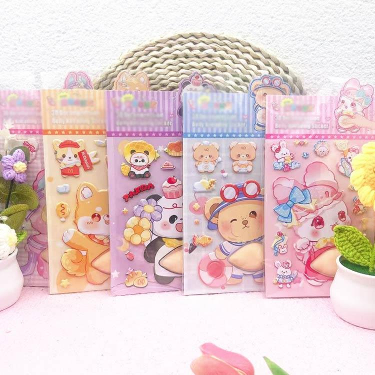 6枚セット！最新デザインおなかぷにぷに キャラクター 可愛い 超