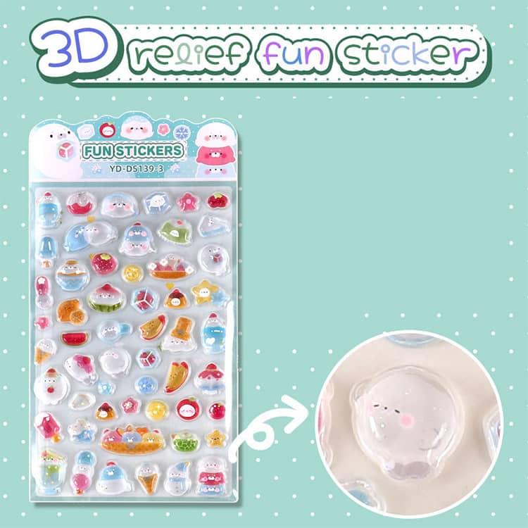 全18種 平成レトロ シール帳 ぷくぷくシール 3D つやつや 透明