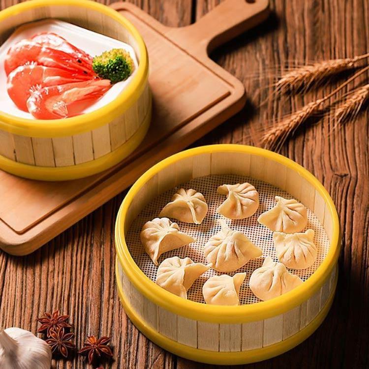 竹蒸し器 せいろ 蒸籠 蒸器＋蓋付 中華料理 蒸し籠 セット 大容量 6