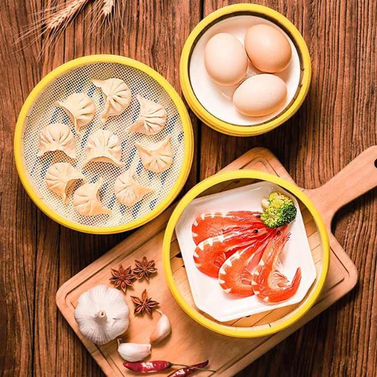 竹蒸し器 せいろ 蒸籠 蒸器＋蓋付 中華料理 蒸し籠 セット 大容量 6