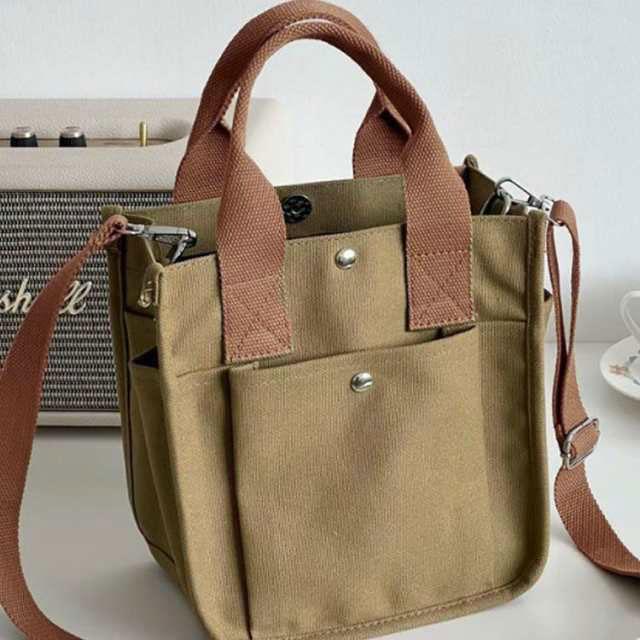 ❇︎新品未使用　キャンバスコンビミニトート　2way キャンバス 2way ショルダーバッグ 帆布 頑丈 小さめ 斜めかけ トート