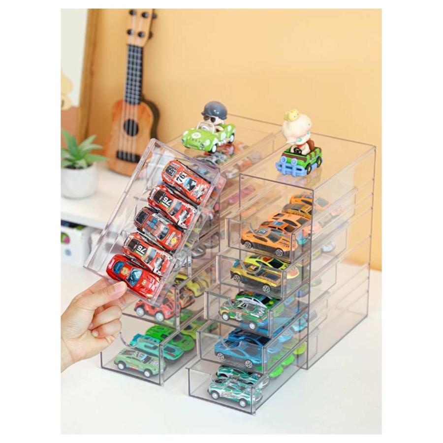 イエロー R.S. ミニカー 透明ケース入り ミニカー 収納 トミカ ミニカーケース 透明ケース クリアケース