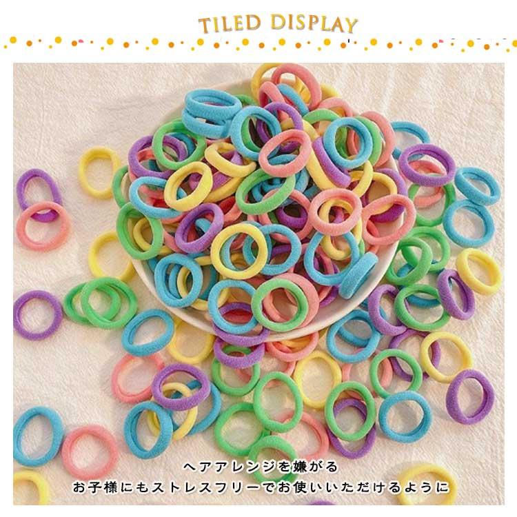 ヘアゴム キッズ ぎざ子 ベビー 100個 収納ケース付き 赤ちゃん 子供