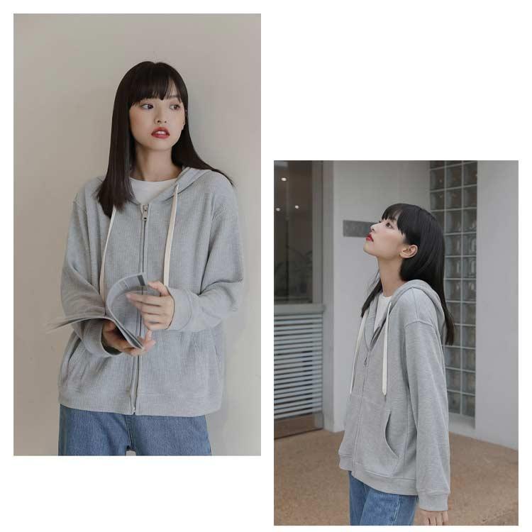 パーカー 春秋 ピンク レディース 着〓せ 薄手 フード付き ジップ