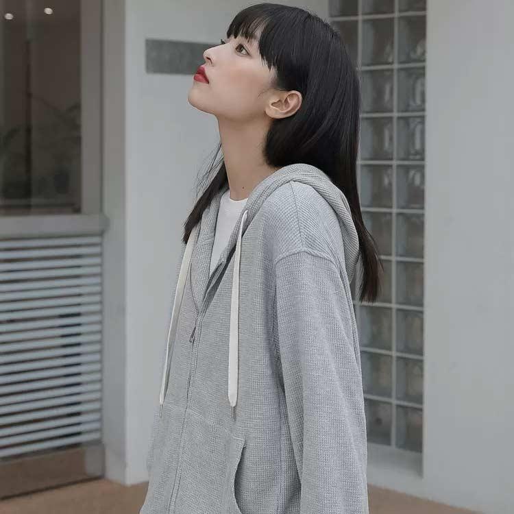 パーカー 春秋 ピンク レディース 着〓せ 薄手 フード付き ジップ