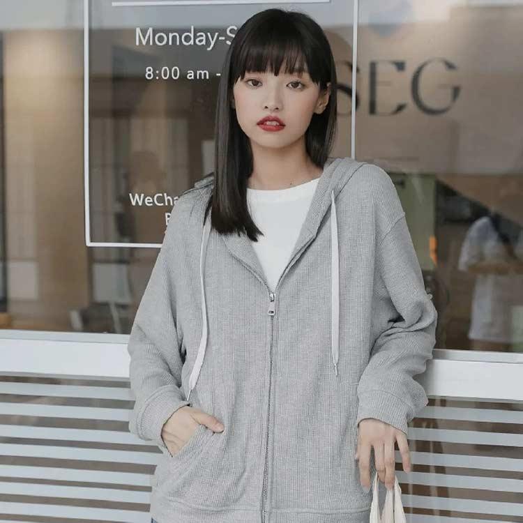 パーカー 春秋 ピンク レディース 着〓せ 薄手 フード付き ジップ