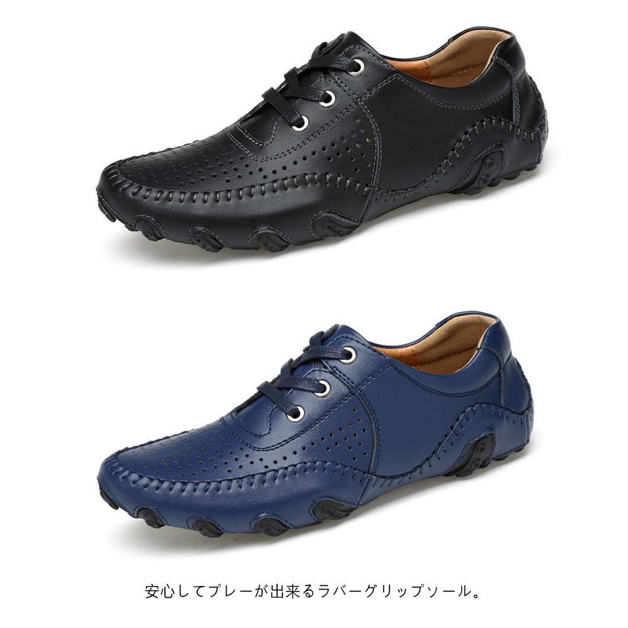 メンズ ゴルフシューズ 本革 レザー 牛革 スパイクレス シューズ 革靴