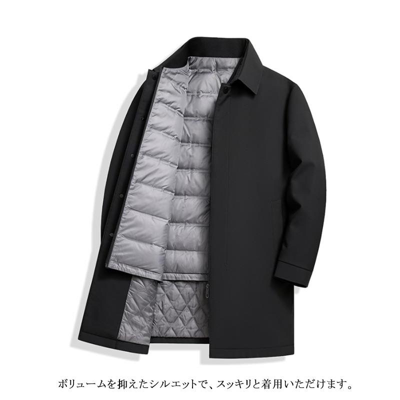 ダウン90％ ステンカラー ダウンコート 3way ダウンベストライナー付き