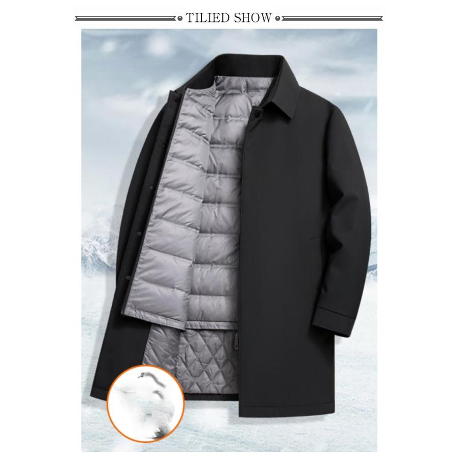 ダウン90％ ステンカラー ダウンコート 3way ダウンベストライナー付き