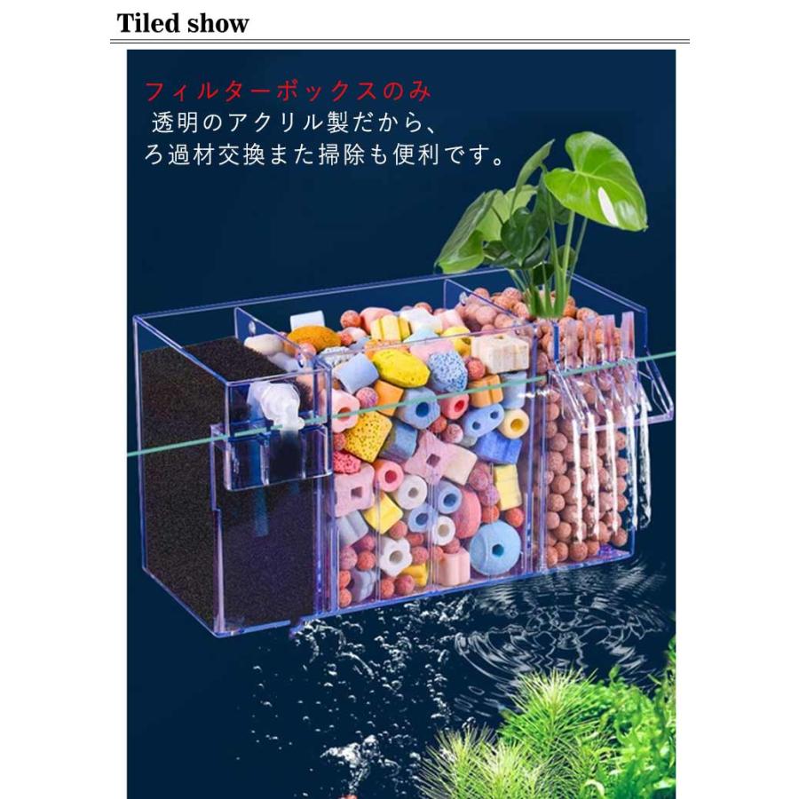 外部水槽フィルターボックス 小型 L 水槽専用上部フィルター 水槽用