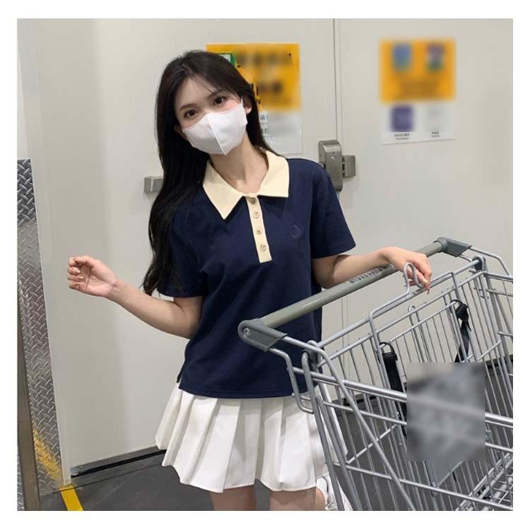 ポロシャツ レディース カジュアル 半袖 tシャツ ゆったり カットソー