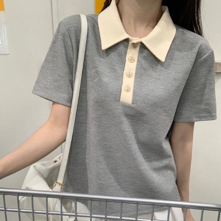ポロシャツ レディース カジュアル 半袖 tシャツ ゆったり カットソー