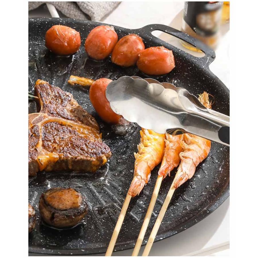 パン グリルパン プレート 麦飯石 鍋 フライパン 焼肉プレート 直火 IH