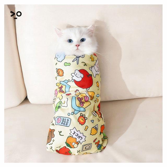 猫 包むだけ 歯磨き お助け グッズ グルーミング トリミング 小型犬 爪
