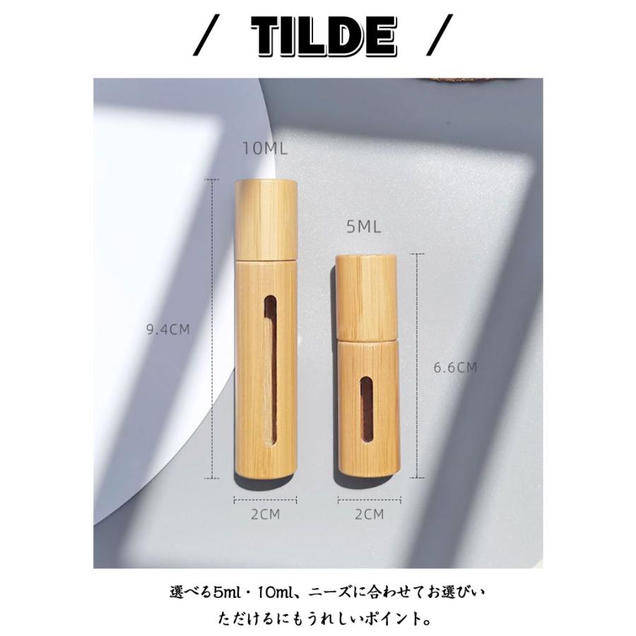 2本セット】アトマイザー ロールオン 香水 5ml 10ml ナチュラル 高級感