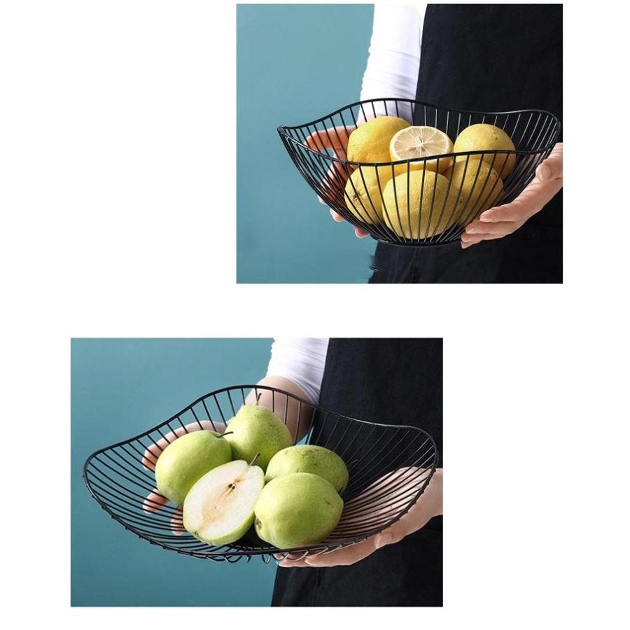 フルーツバスケット 北欧 ワイヤー バスケット 楕円形 波型 かご