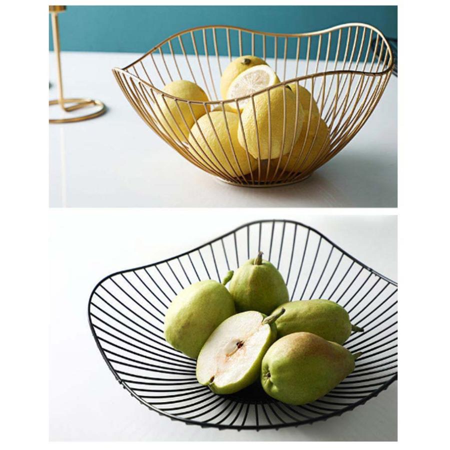 フルーツバスケット 北欧 ワイヤー バスケット 楕円形 波型 かご