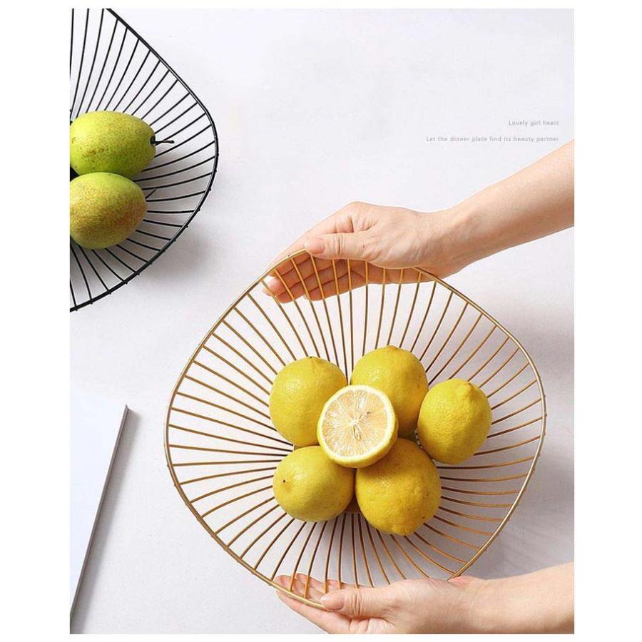 フルーツバスケット 北欧 ワイヤー バスケット 楕円形 波型 かご