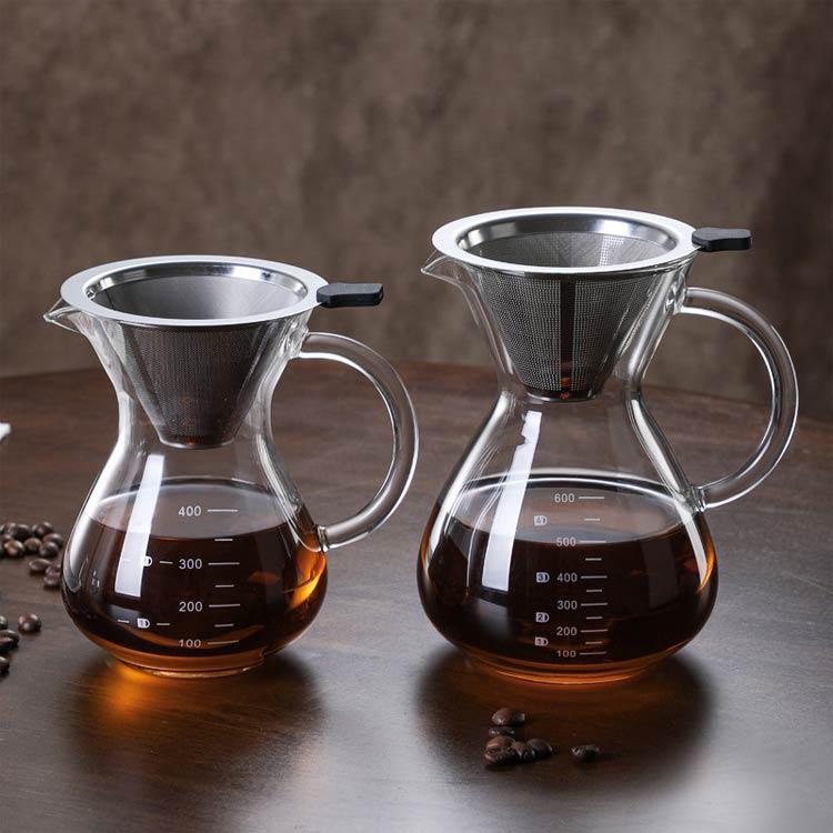 フェデカコーヒードリッパーセット コーヒーカラフェセット 800ml 600ml 400ml ステンレス フィルター