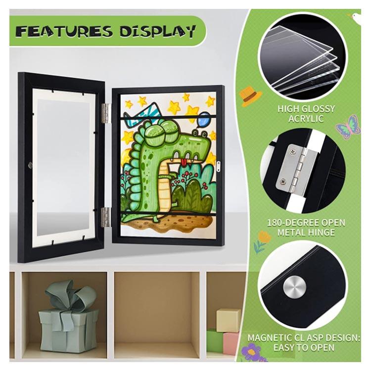 ハンドメイド A3サイズ用アートフレーム 2点 2個セット a3 アートフレーム 子供の絵 収納 額縁 マグネット