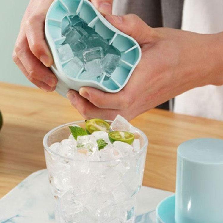 4個セット 製氷器 製氷皿 シリコン 円筒形 3d 製氷機 家庭用 60個取 蓋