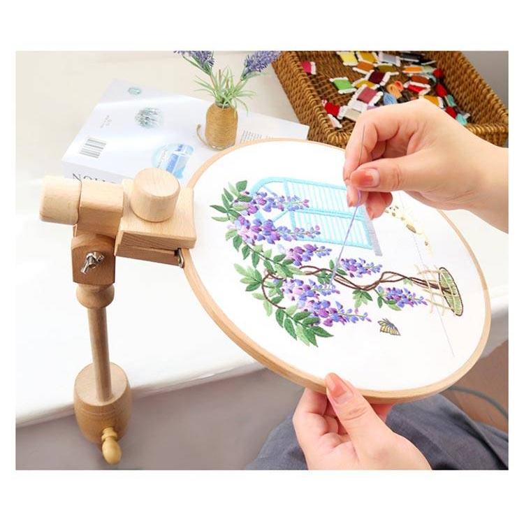 刺繍ホルダー 木製 刺繍スタンド クロスステッチ ラック ステッチ