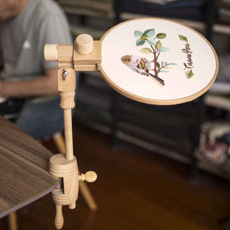 刺繍ホルダー 木製 刺繍スタンド クロスステッチ ラック ステッチ