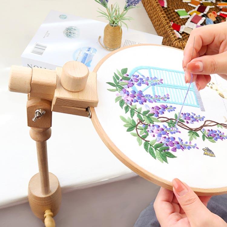 刺繍ホルダー 木製 刺繍スタンド クロスステッチ ラック ステッチ