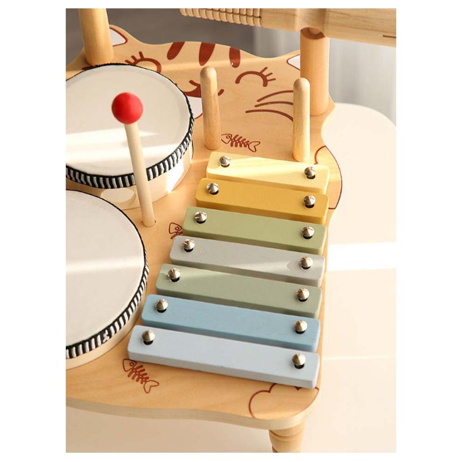 全8タイプ キッズドラムセット 幼児用楽器 木製 子供用ドラムセット