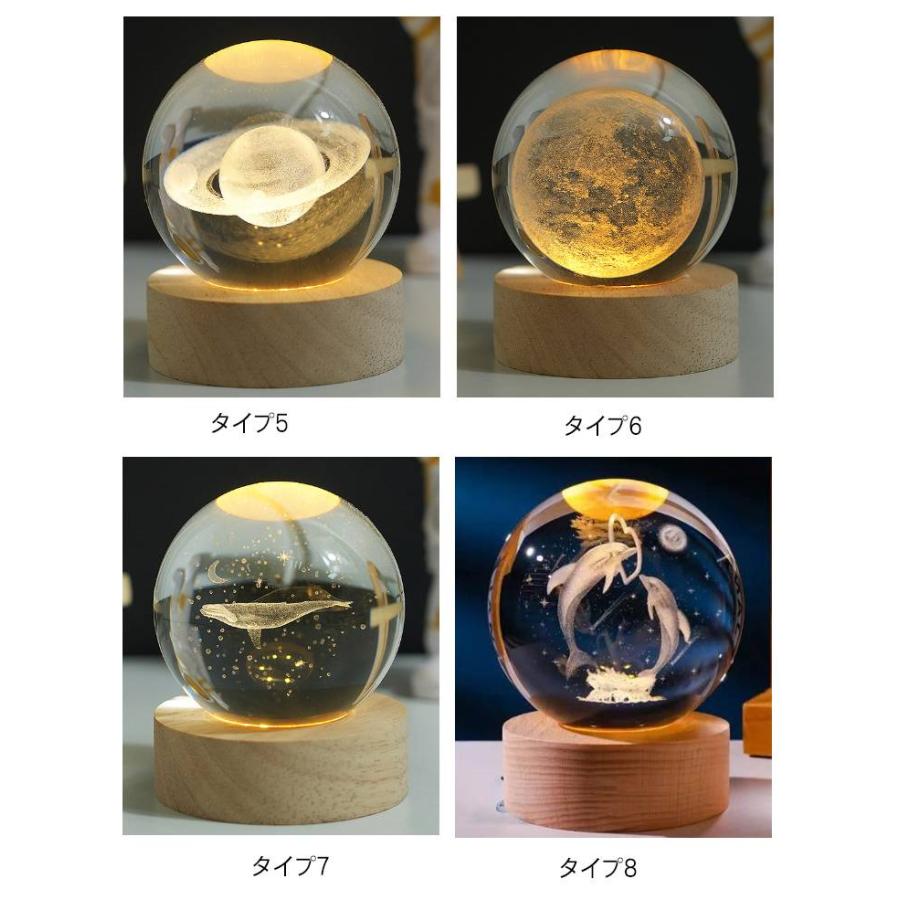 2個セット】クリスタルボール 3D 宇宙 ナイトライト 間接照明 デスク