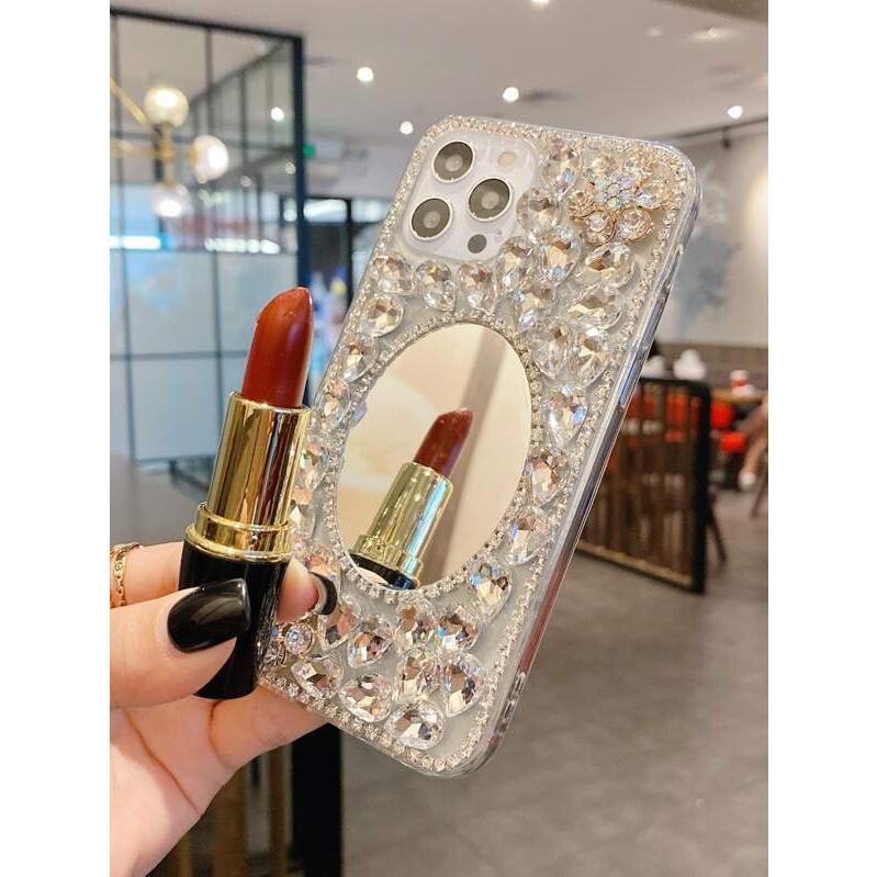 携帯アクセサリー スマホケース ラインストーン装飾ミラー電話ケース Iphone アイフォン スマホケース Se Ec Studio 通販 Yahoo ショッピング