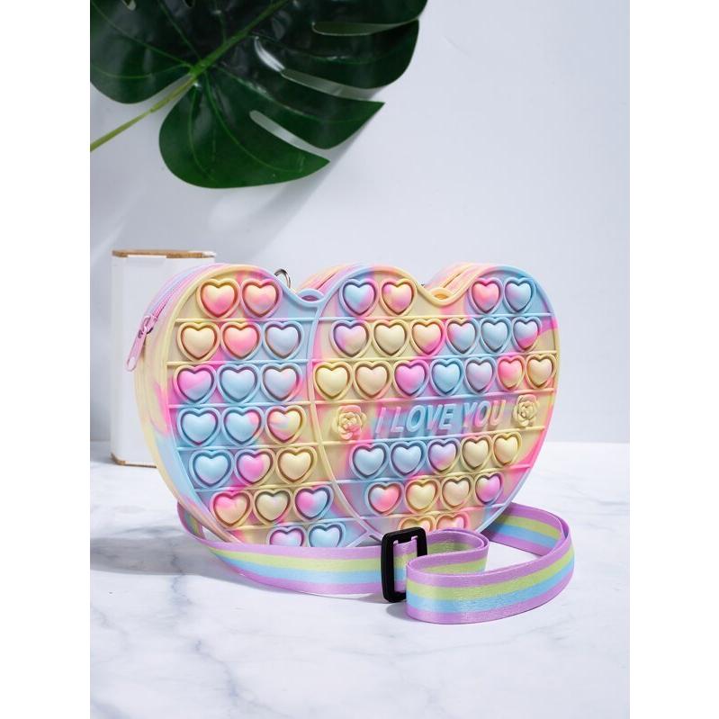 最大91 オフ レディース バッグ ボディバッグ ハートデザイン 絞り染め ポップイット クロスボディーバッグ Remoteres Com