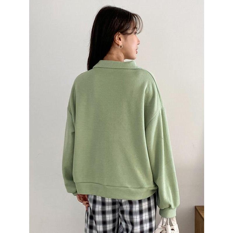 レディース スウェットシャツ ポロ ネック 文字刺繍入り ドロップショルダー スウェットシャツ ジャージ スウェットトップス Option 1 M Royaldiamondlabradoodles Com