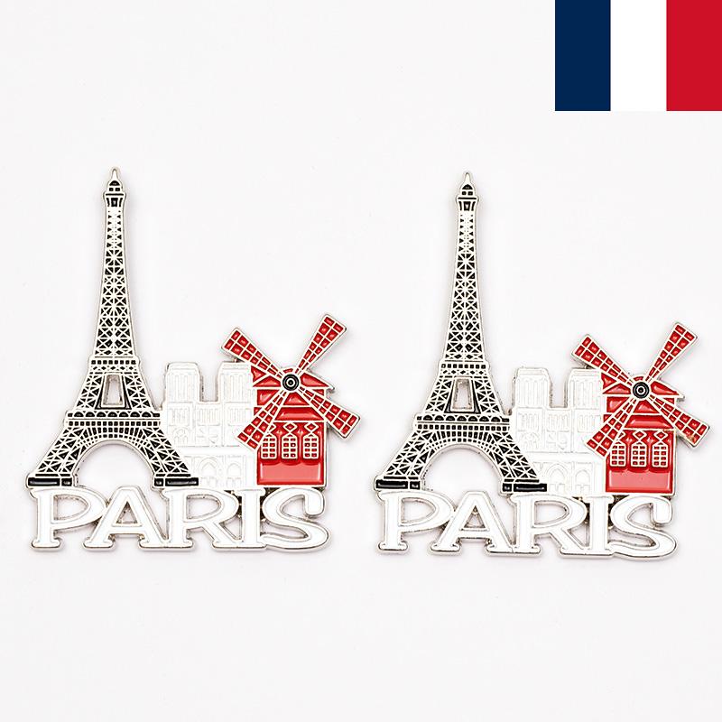 フランスマグネット 2個セット エッフェル塔 ノートルダム大聖堂 フランスマグネット 2個セット エッフェル塔 ノートルダム大聖堂