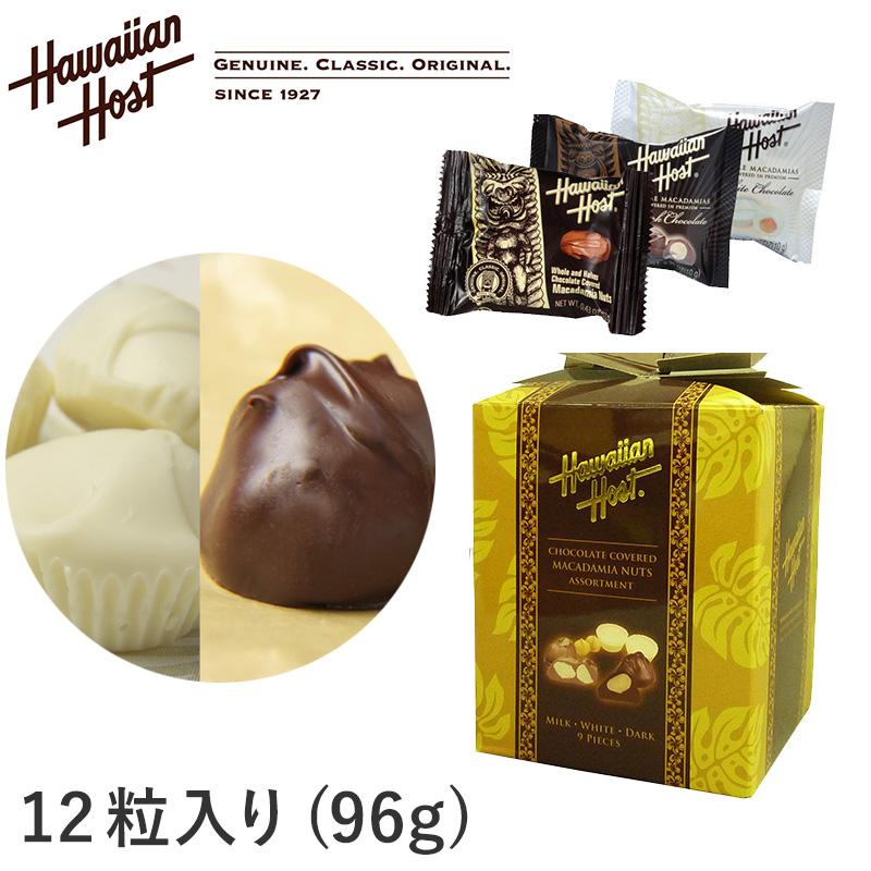 ハワイアンホースト マカデミアナッツ チョコレート　未開封　箱入【 9箱 】 ハワイアンホースト マカダミアナッツチョコレート TIKI BOX 48g(4粒