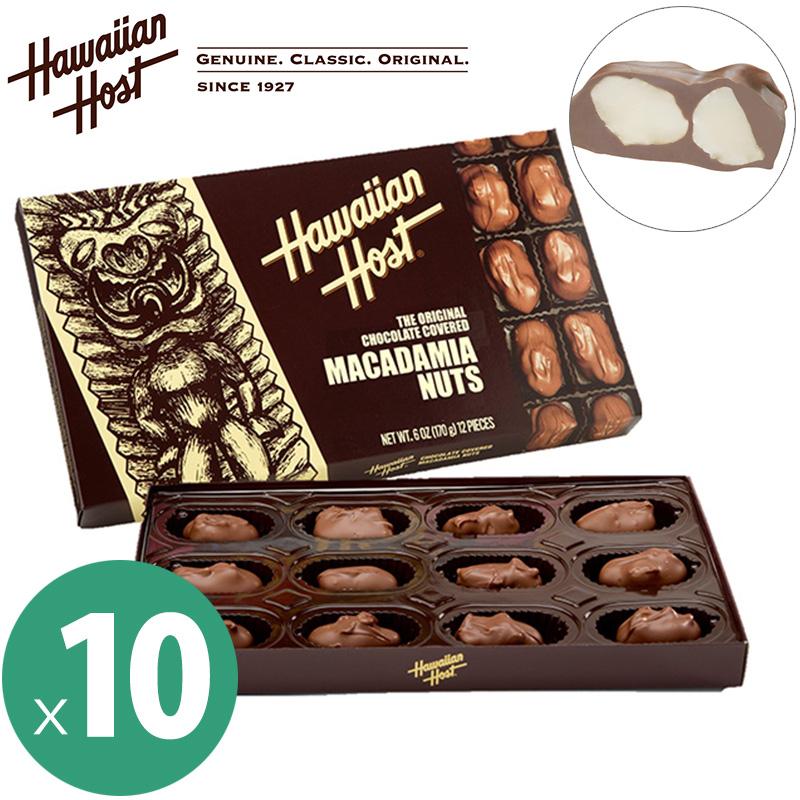 【新品未開封】ハワイアンホースト　チョコ　マカダミアナッツ　10箱 ハワイアンホースト マカダミアナッツチョコTIKI 10箱セット(1箱あたり