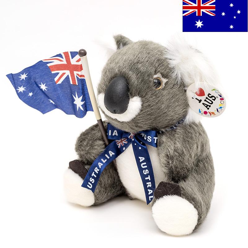 フラッグコアラ ぬいぐるみ 高さ18cm koala おみやげ フラッグコアラ ぬいぐるみ 高さ18cm koala おみやげ