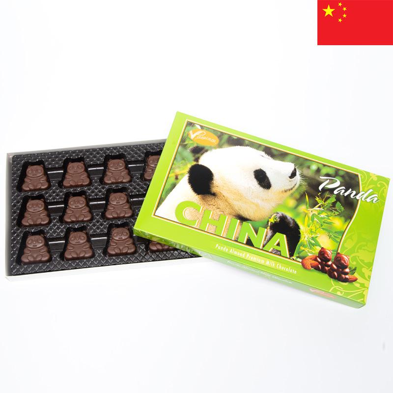 チョコパンダページ 中国デザイン パンダアーモンドチョコレート 1箱15粒入190g ナッツ