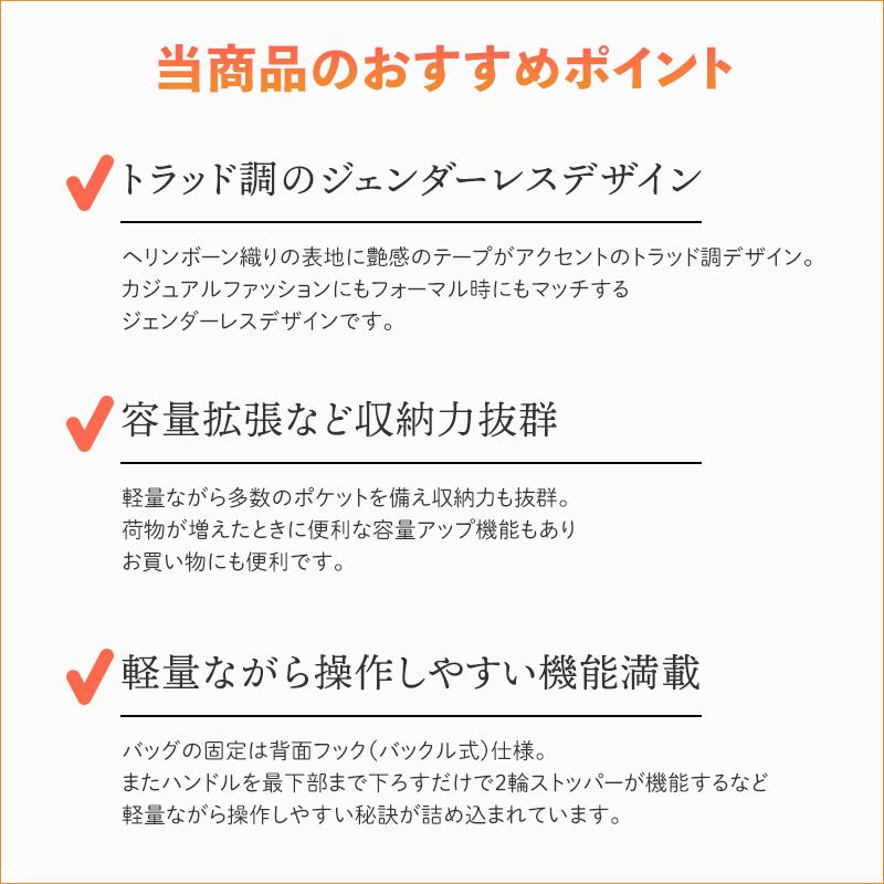 SWANY（スワニー） キャリーバッグ ヘリンボーネ M18 2輪ストッパー D