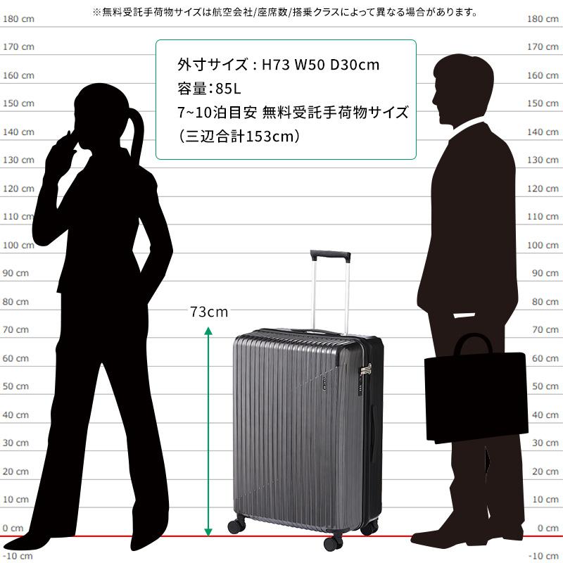 Ace（エース） クレスタ2 スーツケース 85L 06938 7泊 10泊