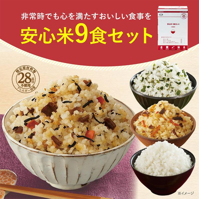アルファー食品 非常食セット 安心米9食セットN1 9食入 アルファ米