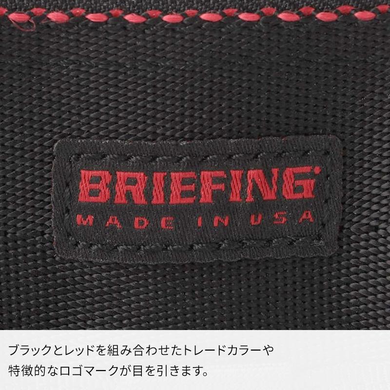 BRIEFING ブリーフィング　ブラックに赤いロゴ刺繍入りのスコープケース BRIEFING ブリーフィング ブラックに赤いロゴ刺繍入りのスコープ