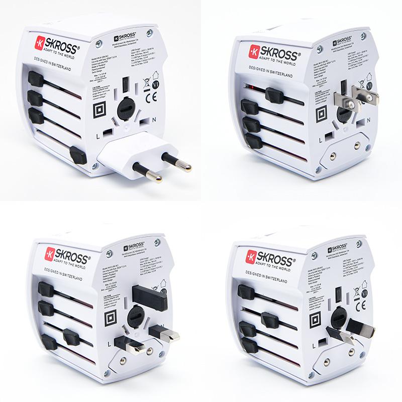 SKROSS MUV USB-AC USB2ポート搭載 A-type C-type 変換プラグ 海外対応